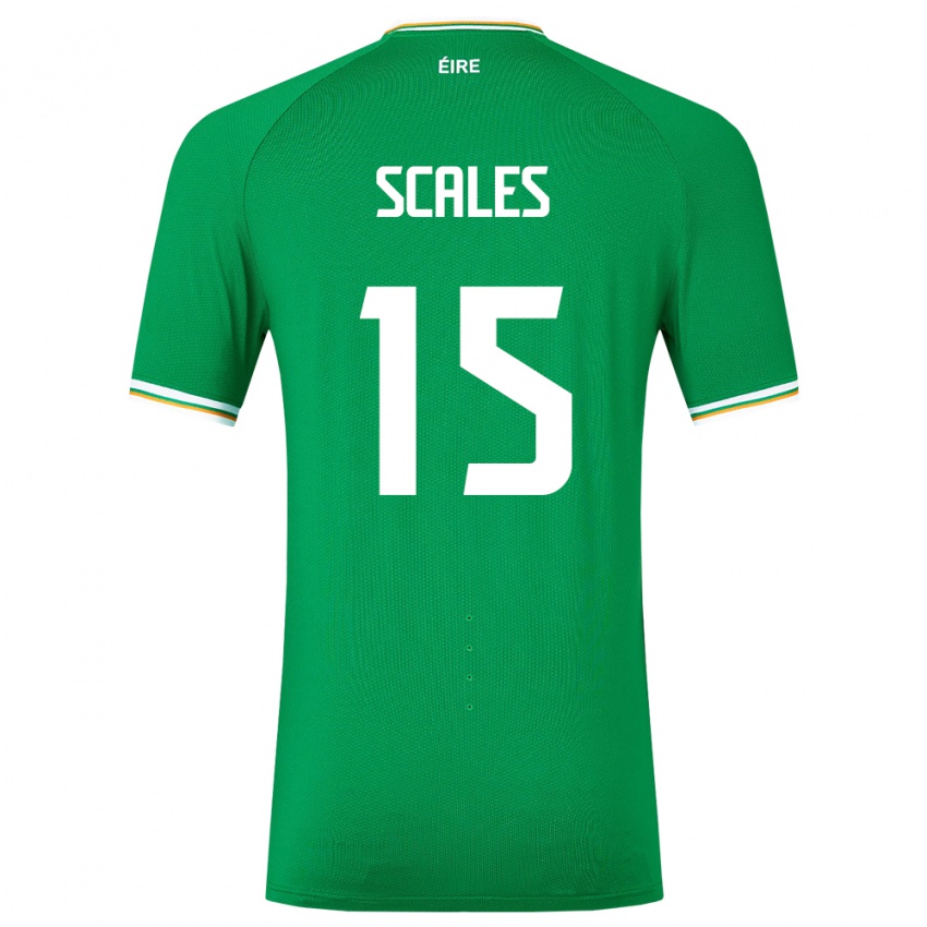 Barn Irland Liam Scales #15 Grønn Hjemmetrøye Drakt Trøye 24-26 Skjorter T-Skjorte