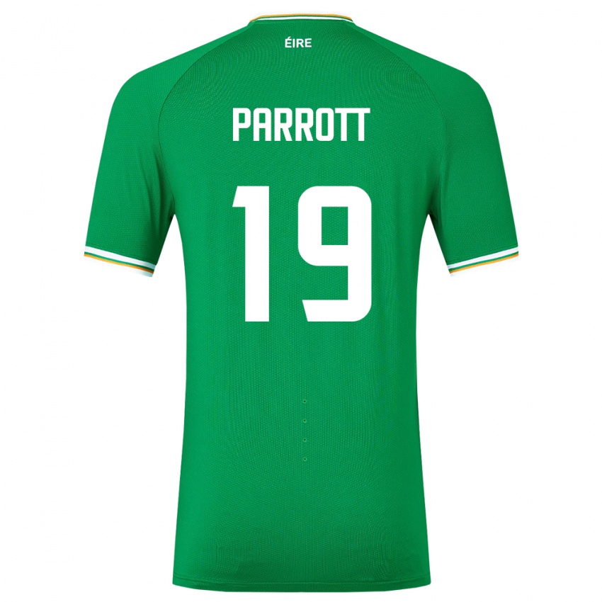 Barn Irland Troy Parrott #19 Grønn Hjemmetrøye Drakt Trøye 24-26 Skjorter T-Skjorte