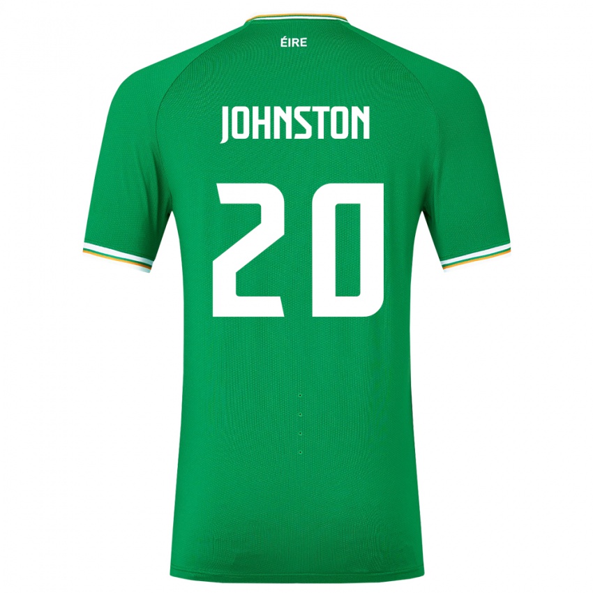 Barn Irland Mikey Johnston #20 Grønn Hjemmetrøye Drakt Trøye 24-26 Skjorter T-Skjorte