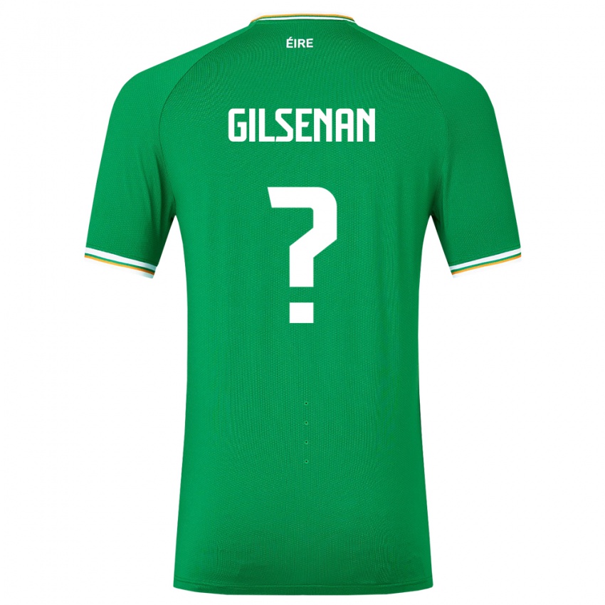 Barn Irland Zak Gilsenan #0 Grønn Hjemmetrøye Drakt Trøye 24-26 Skjorter T-Skjorte