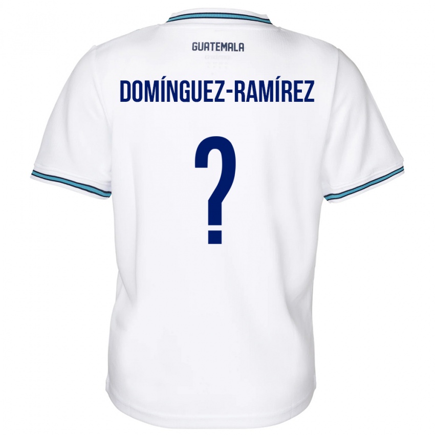 Barn Guatemala Marco Domínguez-Ramírez #0 Hvit Hjemmetrøye Drakt Trøye 24-26 Skjorter T-Skjorte