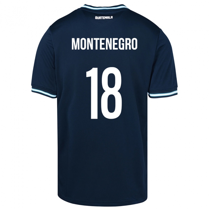 Barn Guatemala Vivian Montenegro #18 Blå Bortetrøye Drakt Trøye 24-26 Skjorter T-Skjorte