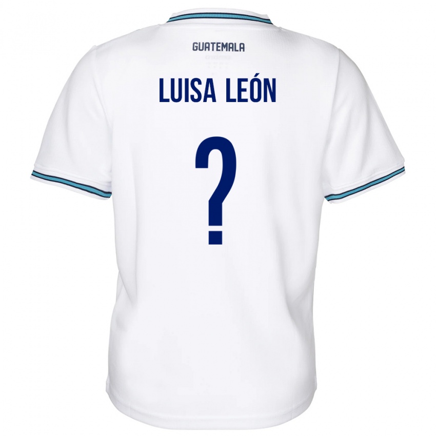 Mann Guatemala Luisa León #0 Hvit Hjemmetrøye Drakt Trøye 24-26 Skjorter T-Skjorte