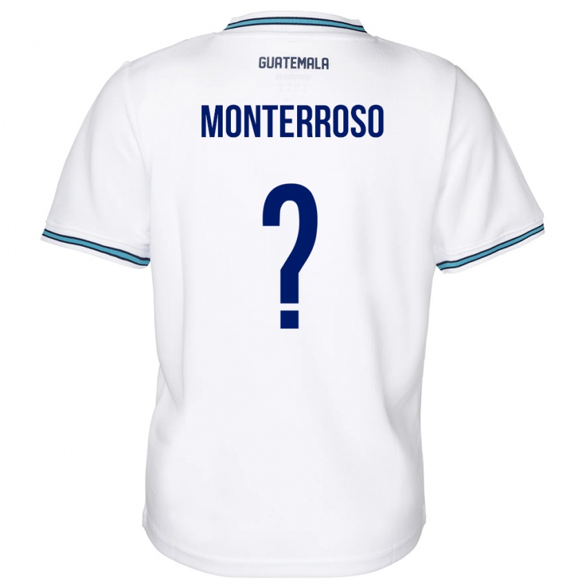 Mann Guatemala María Monterroso #0 Hvit Hjemmetrøye Drakt Trøye 24-26 Skjorter T-Skjorte
