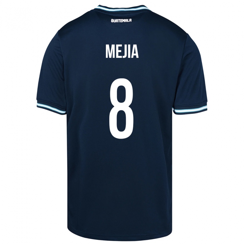 Mann Guatemala Robert Mejia #8 Blå Bortetrøye Drakt Trøye 24-26 Skjorter T-Skjorte