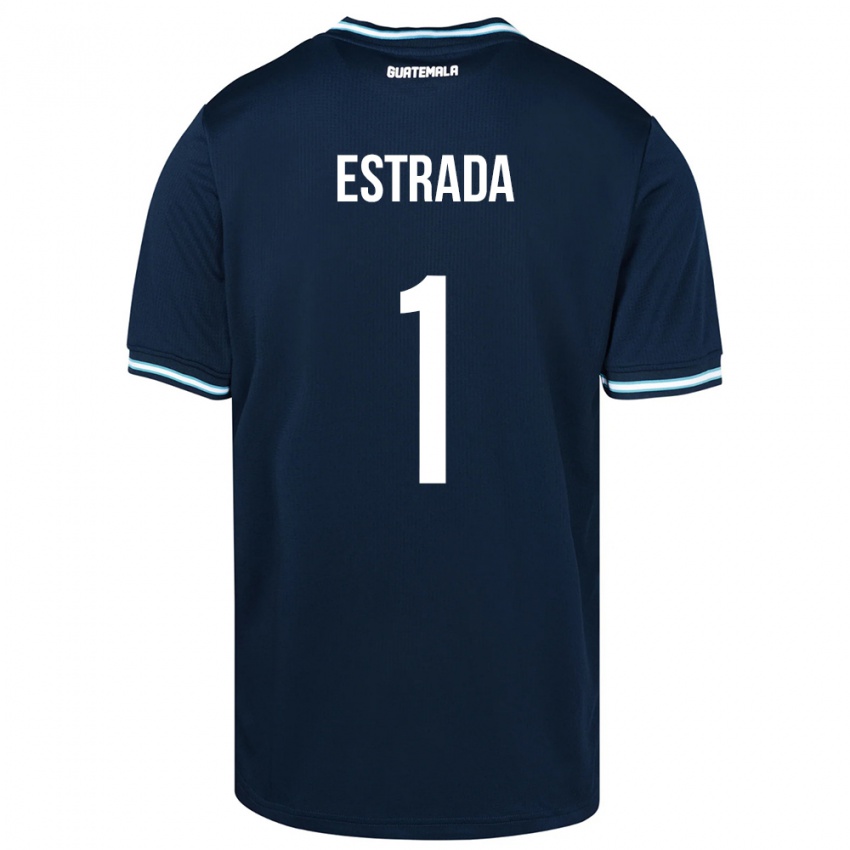 Mann Guatemala Alexia Estrada #1 Blå Bortetrøye Drakt Trøye 24-26 Skjorter T-Skjorte
