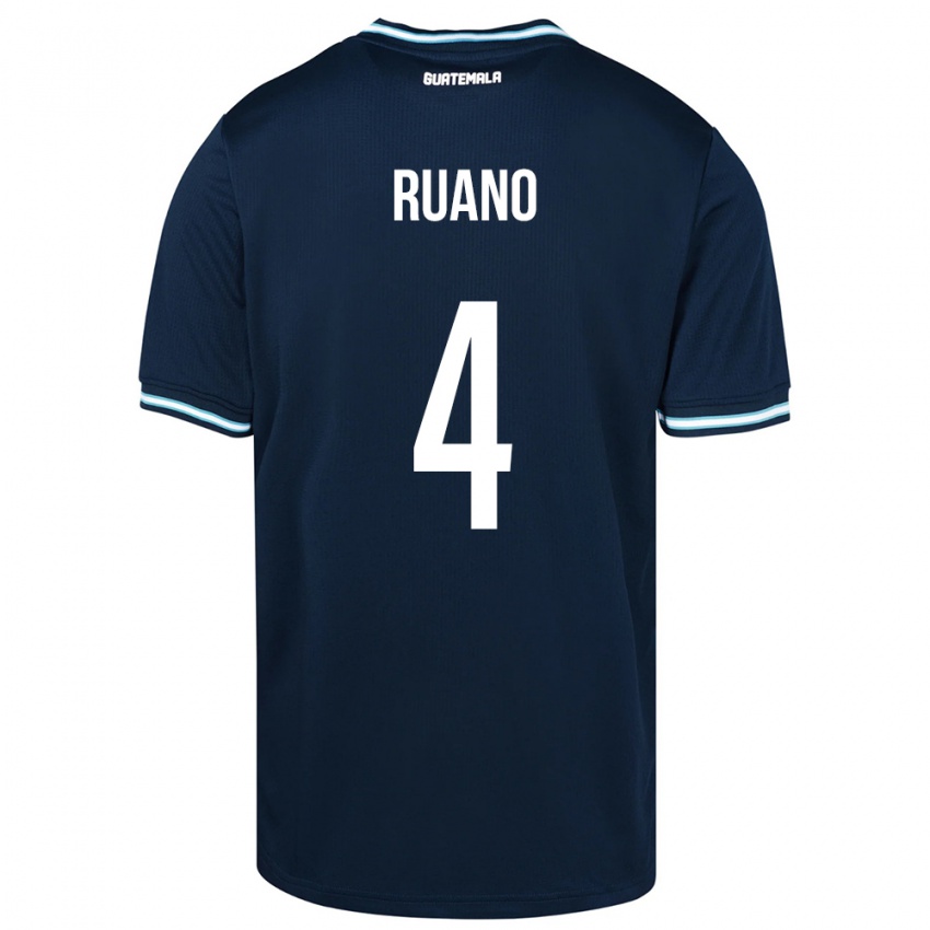 Mann Guatemala Michelle Ruano #4 Blå Bortetrøye Drakt Trøye 24-26 Skjorter T-Skjorte