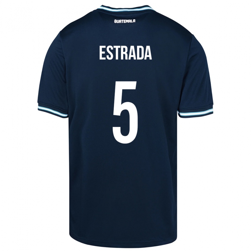 Mann Guatemala Elizabeth Estrada #5 Blå Bortetrøye Drakt Trøye 24-26 Skjorter T-Skjorte