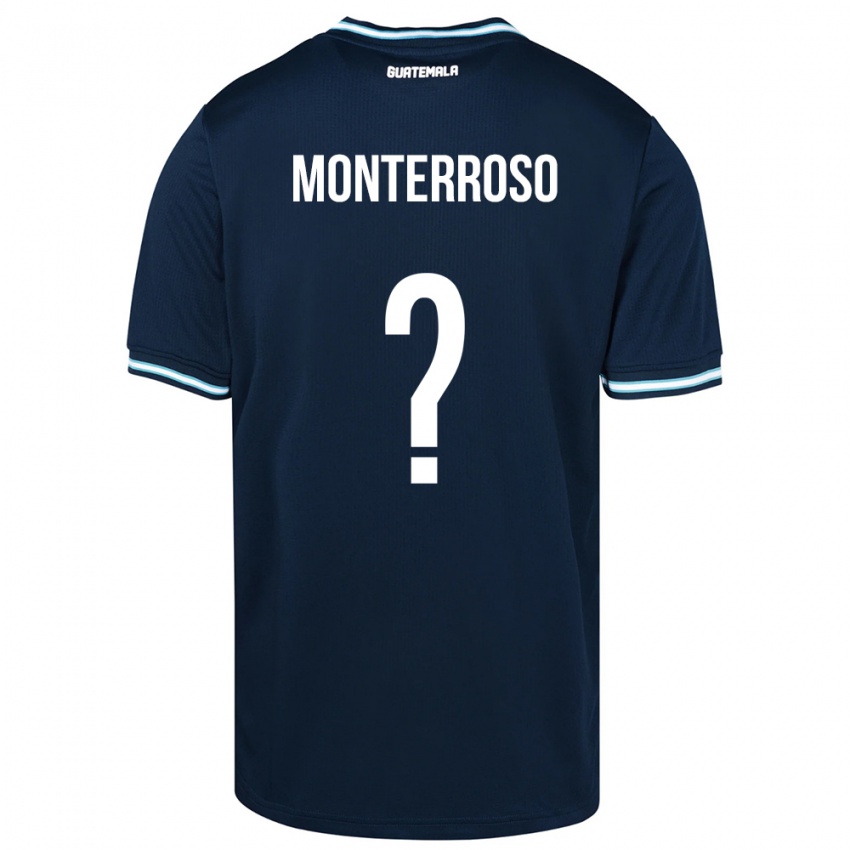 Mann Guatemala María Monterroso #0 Blå Bortetrøye Drakt Trøye 24-26 Skjorter T-Skjorte