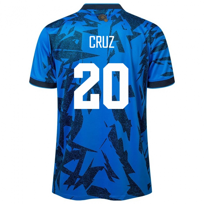 Dame El Salvador Jorge Cruz #20 Blå Hjemmetrøye Drakt Trøye 24-26 Skjorter T-Skjorte