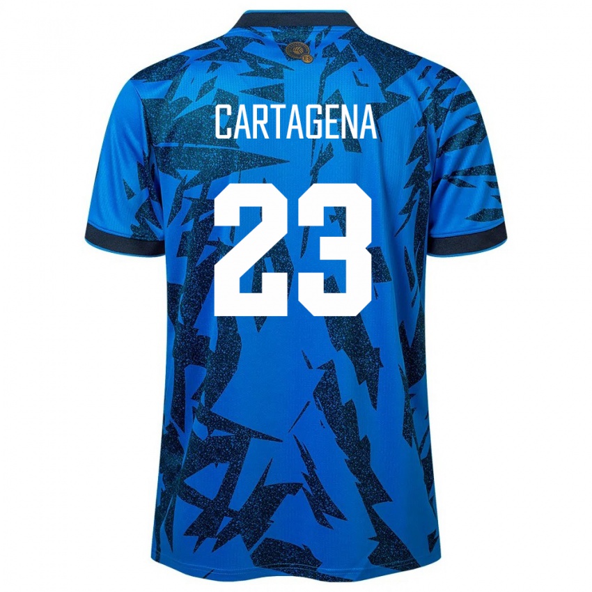 Dame El Salvador Melvin Cartagena #23 Blå Hjemmetrøye Drakt Trøye 24-26 Skjorter T-Skjorte