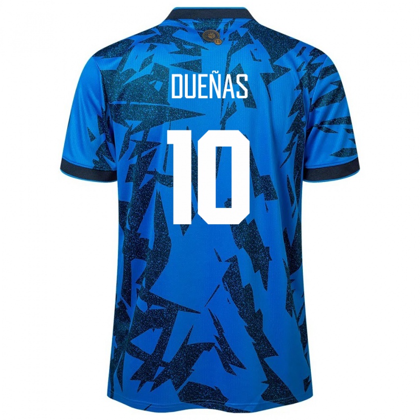 Dame El Salvador Enrico Dueñas #10 Blå Hjemmetrøye Drakt Trøye 24-26 Skjorter T-Skjorte