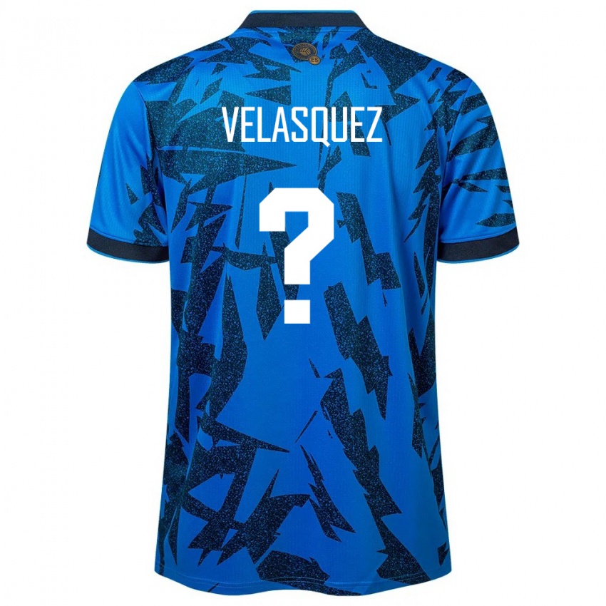 Dame El Salvador Jorge Velasquez #0 Blå Hjemmetrøye Drakt Trøye 24-26 Skjorter T-Skjorte