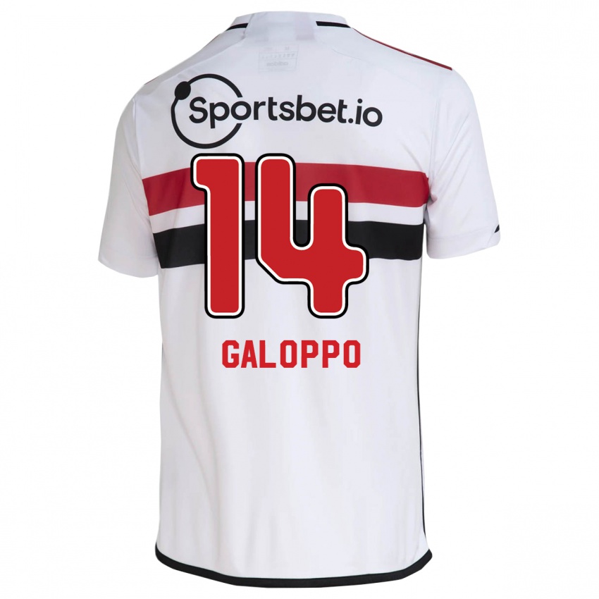 Barn Giuliano Galoppo #14 Hvit Hjemmetrøye Drakt Trøye 2023/24 Skjorter T-Skjorte