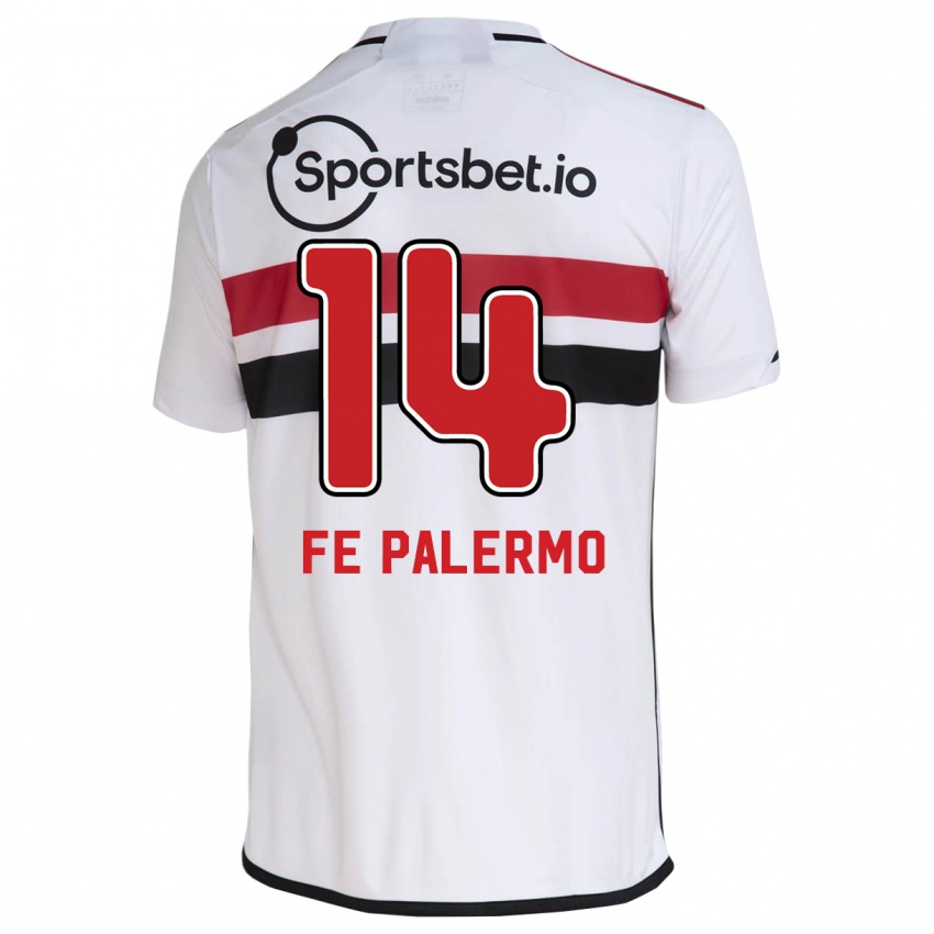 Barn Fe Palermo #14 Hvit Hjemmetrøye Drakt Trøye 2023/24 Skjorter T-Skjorte