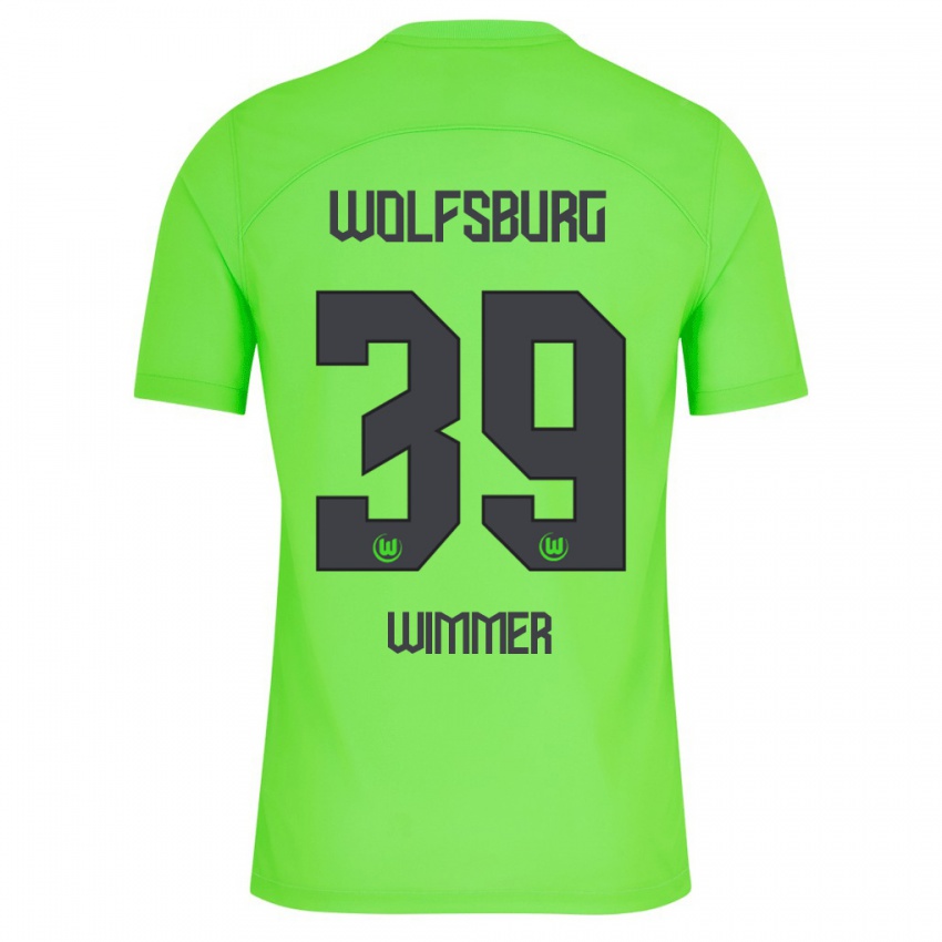 Barn Patrick Wimmer #39 Grønn Hjemmetrøye Drakt Trøye 2023/24 Skjorter T-Skjorte