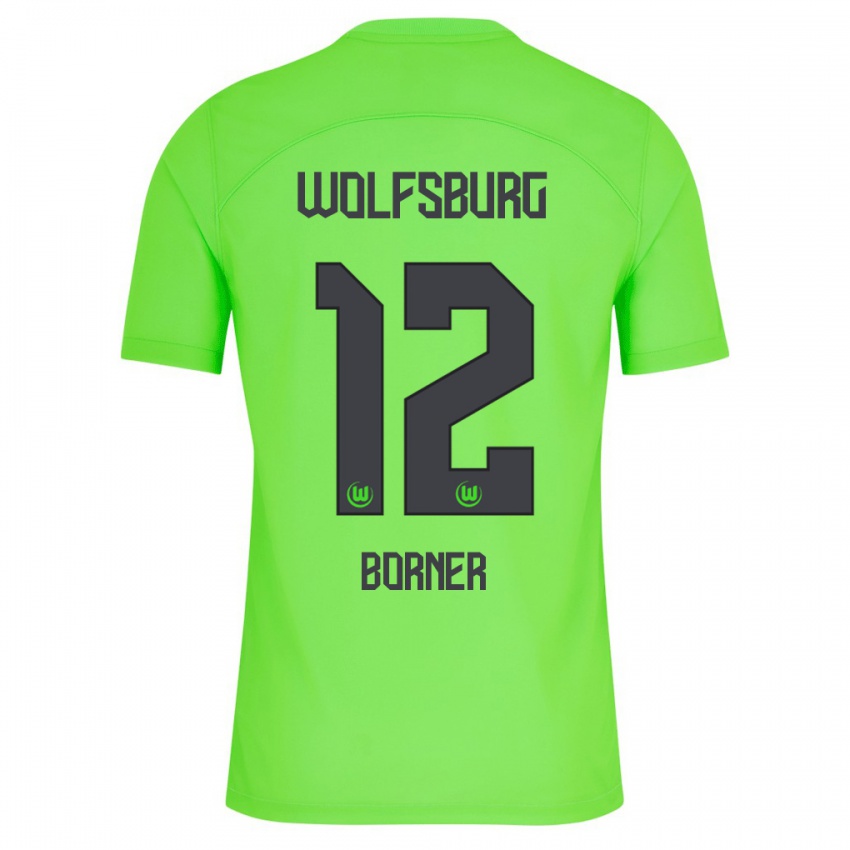 Barn Benedikt Börner #12 Grønn Hjemmetrøye Drakt Trøye 2023/24 Skjorter T-Skjorte