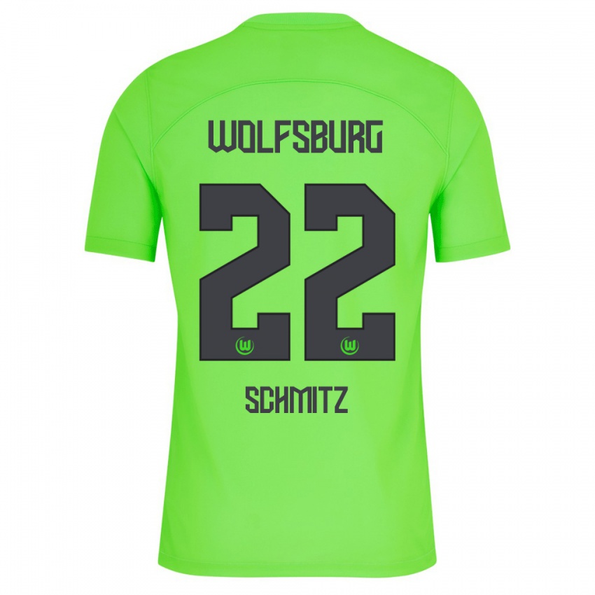 Barn Lisa Schmitz #22 Grønn Hjemmetrøye Drakt Trøye 2023/24 Skjorter T-Skjorte