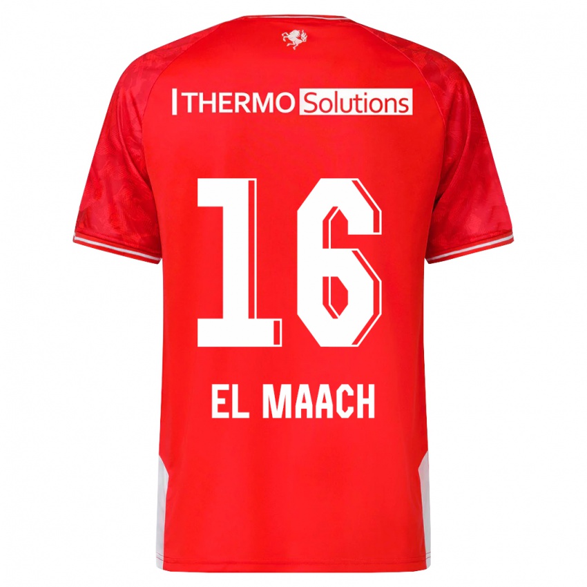 Barn Issam El Maach #16 Rød Hjemmetrøye Drakt Trøye 2023/24 Skjorter T-Skjorte