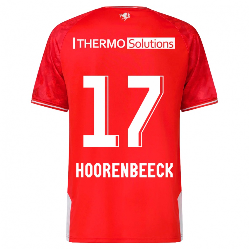 Barn Alec Van Hoorenbeeck #17 Rød Hjemmetrøye Drakt Trøye 2023/24 Skjorter T-Skjorte