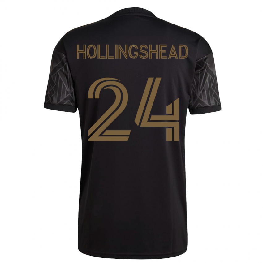 Barn Ryan Hollingshead #24 Svart Hjemmetrøye Drakt Trøye 2023/24 Skjorter T-Skjorte
