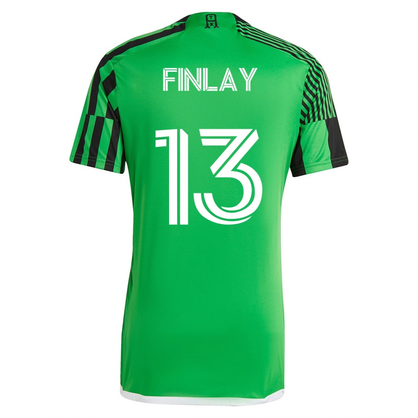Barn Ethan Finlay #13 Grønn Svart Hjemmetrøye Drakt Trøye 2023/24 Skjorter T-Skjorte