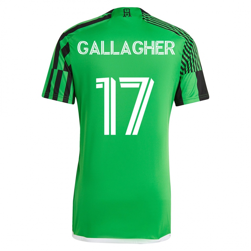 Barn Jon Gallagher #17 Grønn Svart Hjemmetrøye Drakt Trøye 2023/24 Skjorter T-Skjorte