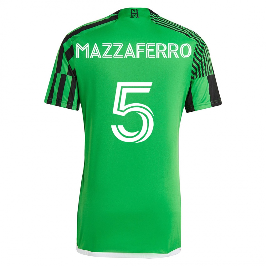 Barn Salvatore Mazzaferro #5 Grønn Svart Hjemmetrøye Drakt Trøye 2023/24 Skjorter T-Skjorte