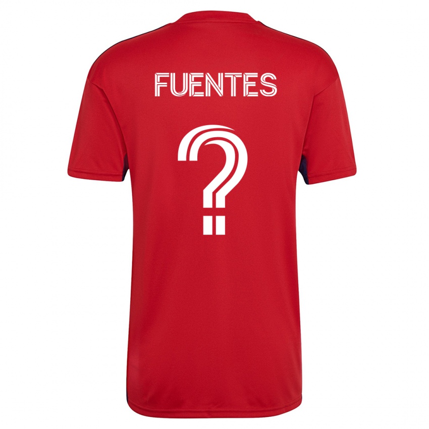 Barn Josue Fuentes #0 Rød Hjemmetrøye Drakt Trøye 2023/24 Skjorter T-Skjorte