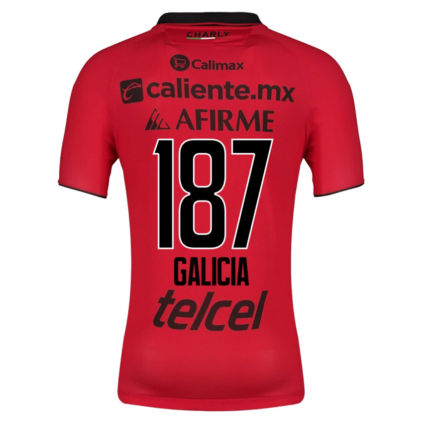 Barn Carlos Galicia #187 Rød Hjemmetrøye Drakt Trøye 2023/24 Skjorter T-Skjorte