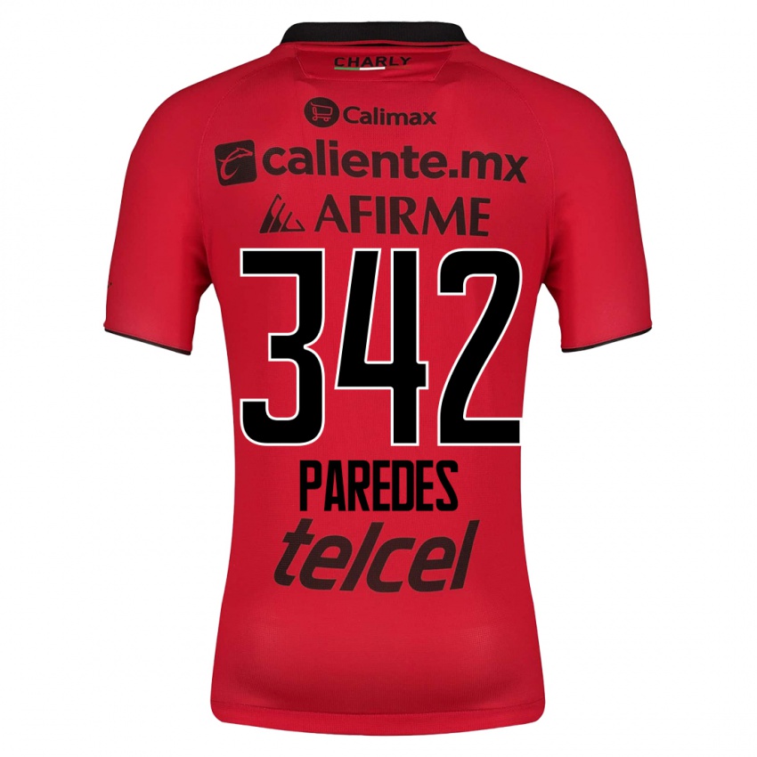 Barn Santiago Paredes #342 Rød Hjemmetrøye Drakt Trøye 2023/24 Skjorter T-Skjorte