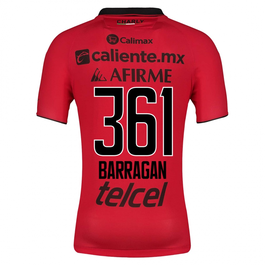Barn Jesús Barragán #361 Rød Hjemmetrøye Drakt Trøye 2023/24 Skjorter T-Skjorte