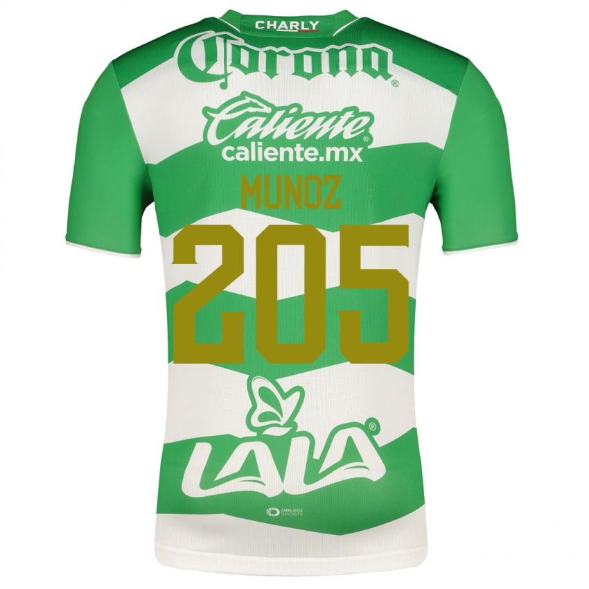 Barn Guillermo Muñoz #205 Grønn Hjemmetrøye Drakt Trøye 2023/24 Skjorter T-Skjorte