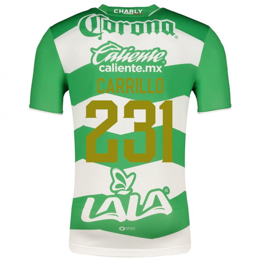 Barn Ángel Carrillo #231 Grønn Hjemmetrøye Drakt Trøye 2023/24 Skjorter T-Skjorte