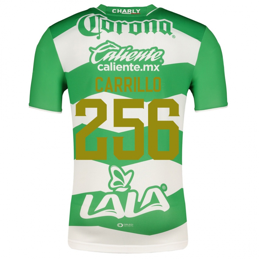 Barn Stéphano Carrillo #256 Grønn Hjemmetrøye Drakt Trøye 2023/24 Skjorter T-Skjorte