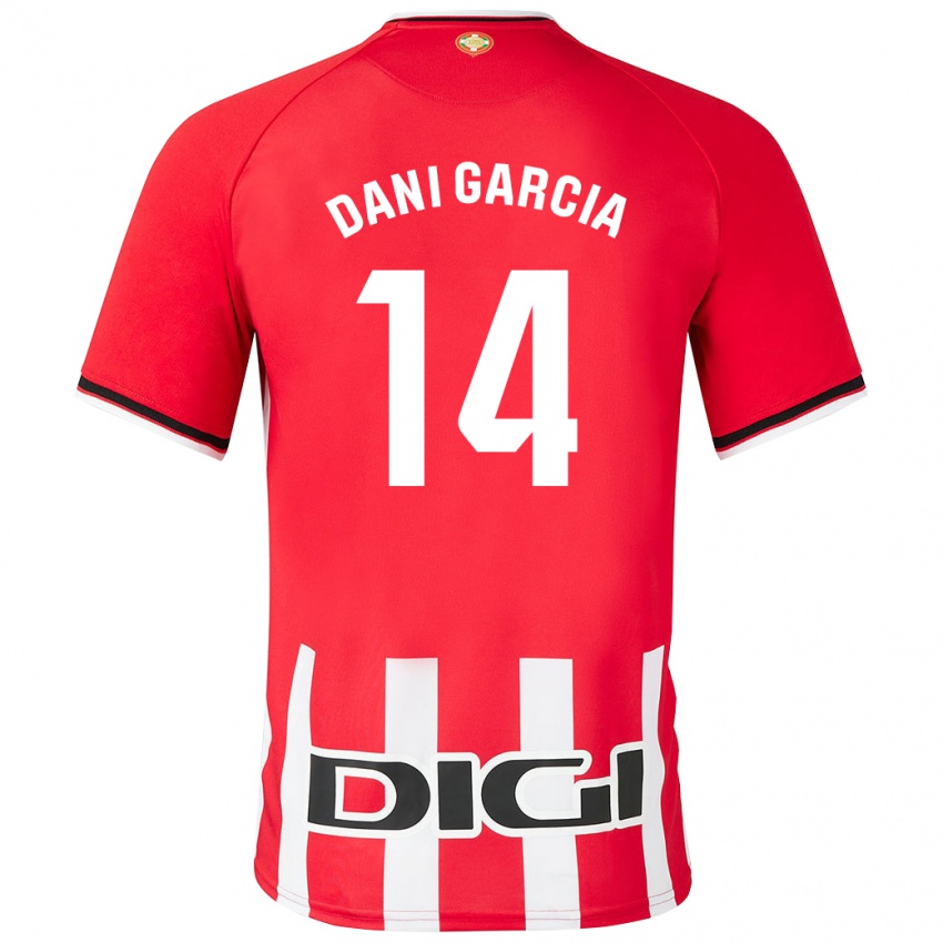Barn Dani García #14 Rød Hjemmetrøye Drakt Trøye 2023/24 Skjorter T-Skjorte