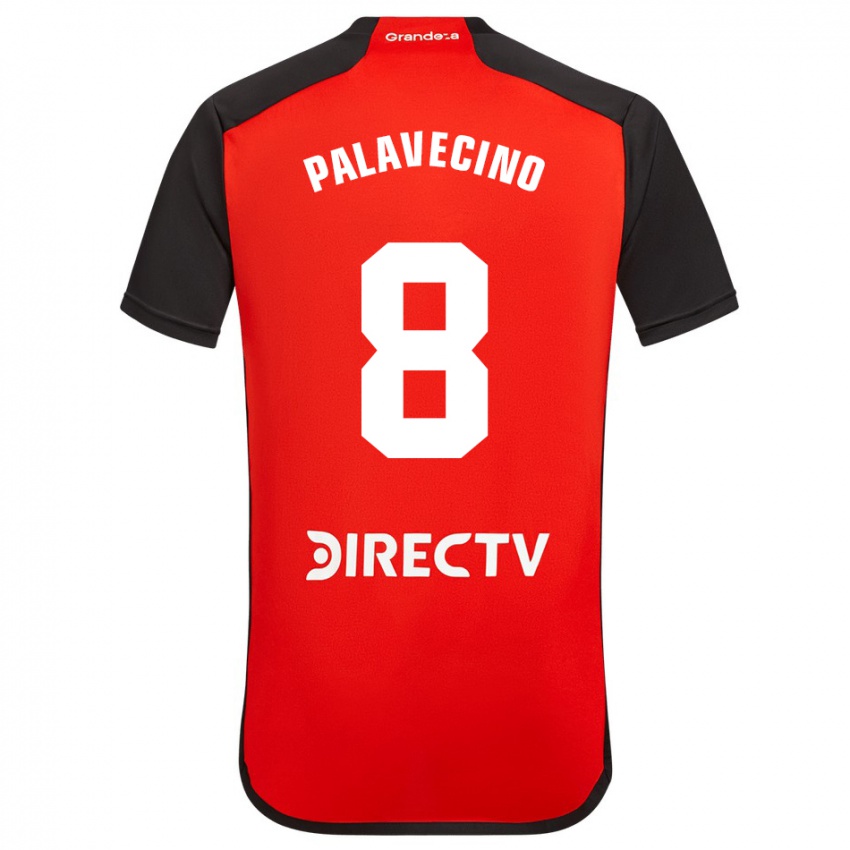 Barn Agustin Palavecino #8 Rød Bortetrøye Drakt Trøye 2023/24 Skjorter T-Skjorte