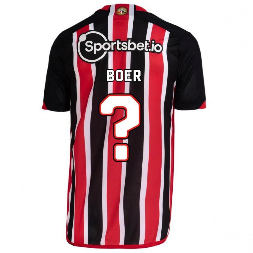 Barn Enzo Boer #0 Blå Rød Bortetrøye Drakt Trøye 2023/24 Skjorter T-Skjorte