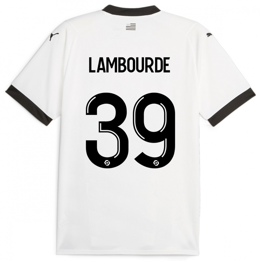 Barn Mathis Lambourde #39 Hvit Bortetrøye Drakt Trøye 2023/24 Skjorter T-Skjorte