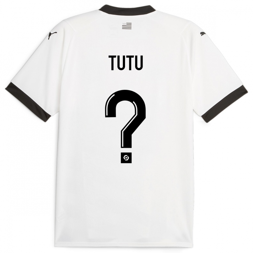 Barn Gabriel Tutu #0 Hvit Bortetrøye Drakt Trøye 2023/24 Skjorter T-Skjorte