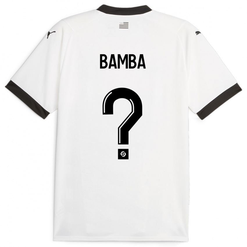 Barn Rayan Bamba #0 Hvit Bortetrøye Drakt Trøye 2023/24 Skjorter T-Skjorte
