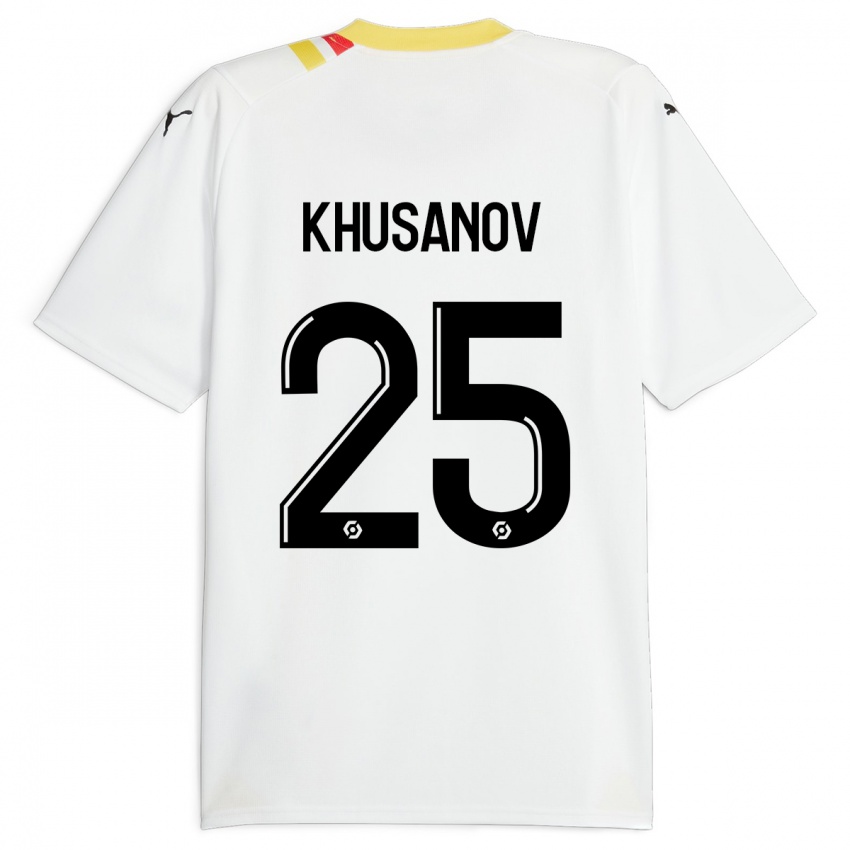 Barn Abdukodir Khusanov #25 Svart Bortetrøye Drakt Trøye 2023/24 Skjorter T-Skjorte