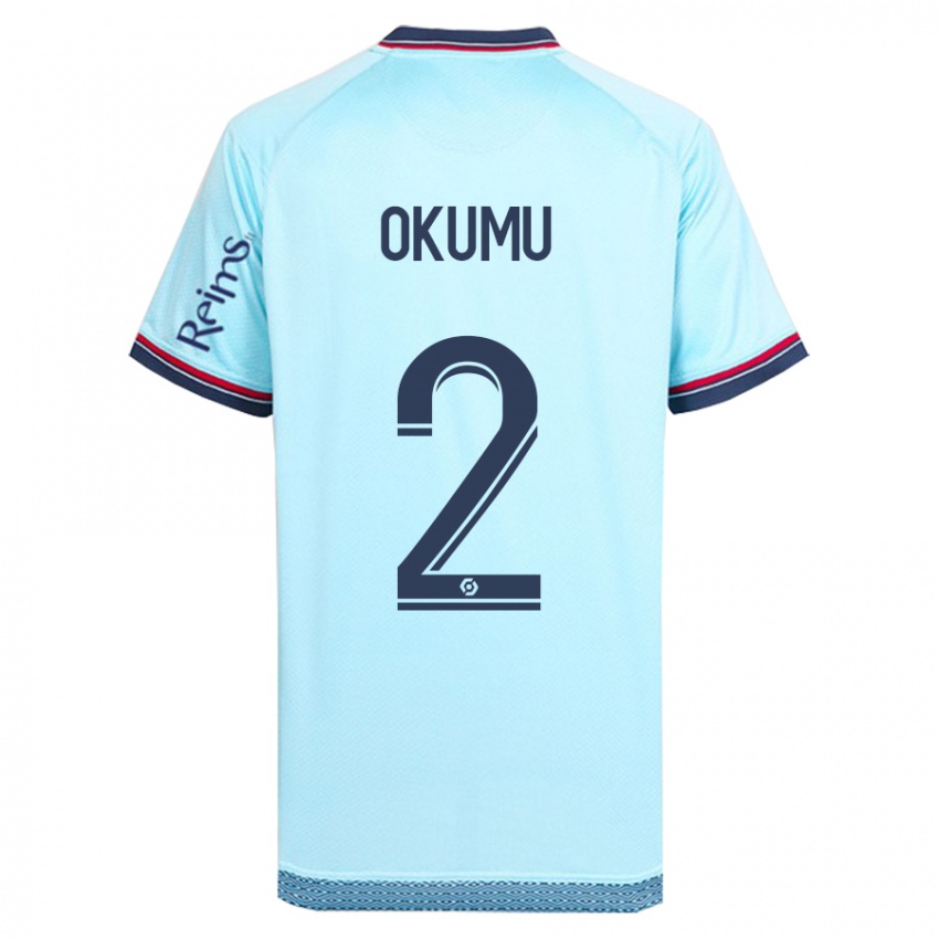Barn Joseph Okumu #2 Himmelblå Bortetrøye Drakt Trøye 2023/24 Skjorter T-Skjorte