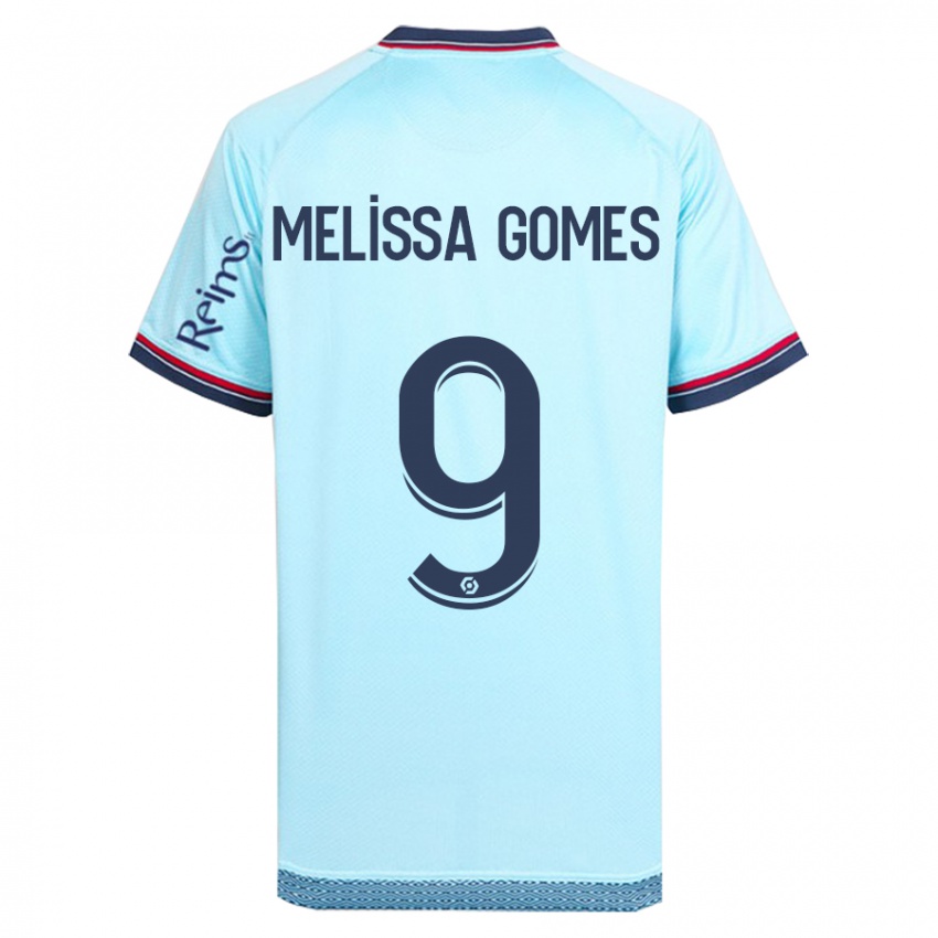 Barn Melissa Ferreira Gomes #9 Himmelblå Bortetrøye Drakt Trøye 2023/24 Skjorter T-Skjorte