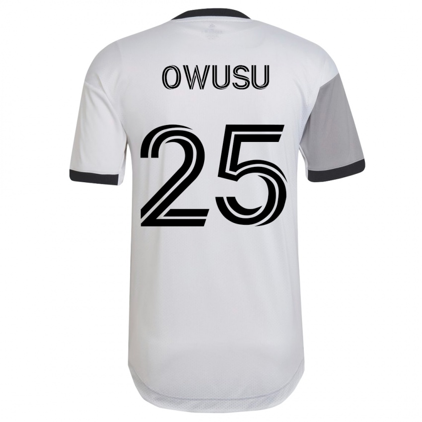 Barn Prince Osei Owusu #25 Hvit Bortetrøye Drakt Trøye 2023/24 Skjorter T-Skjorte