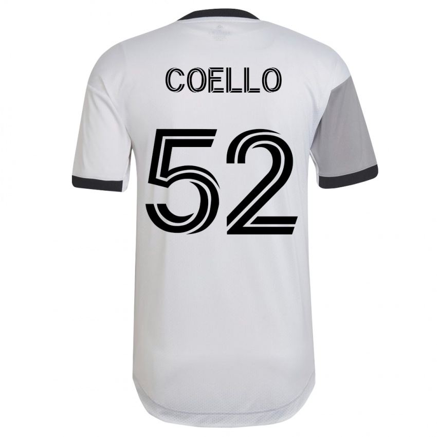 Barn Alonso Coello #52 Hvit Bortetrøye Drakt Trøye 2023/24 Skjorter T-Skjorte