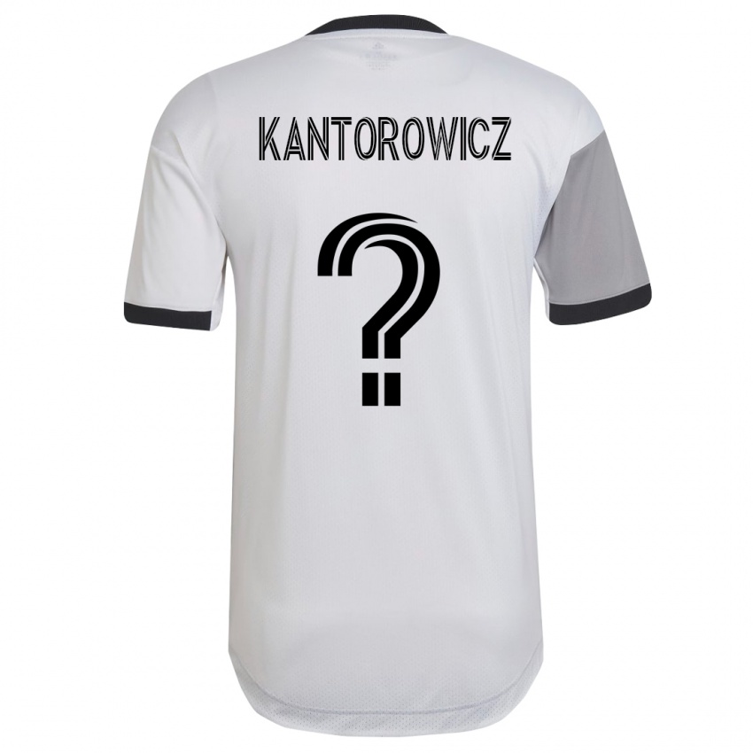 Barn Dominic Kantorowicz #0 Hvit Bortetrøye Drakt Trøye 2023/24 Skjorter T-Skjorte