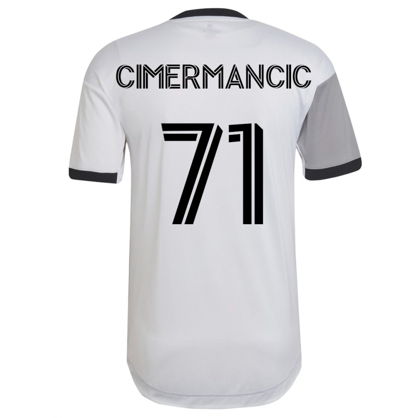Barn Markus Cimermancic #71 Hvit Bortetrøye Drakt Trøye 2023/24 Skjorter T-Skjorte