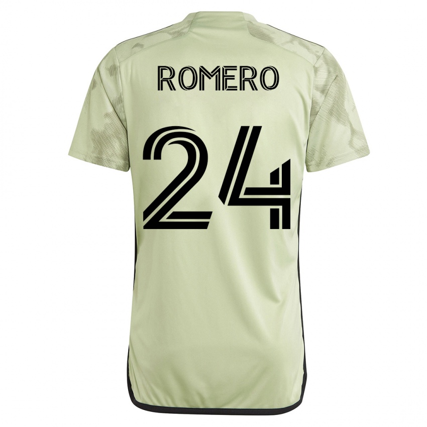 Barn Javen Romero #24 Grønn Bortetrøye Drakt Trøye 2023/24 Skjorter T-Skjorte
