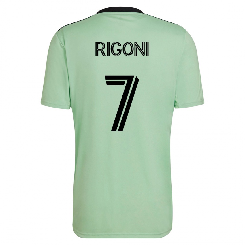 Barn Emiliano Rigoni #7 Lysegrønn Bortetrøye Drakt Trøye 2023/24 Skjorter T-Skjorte
